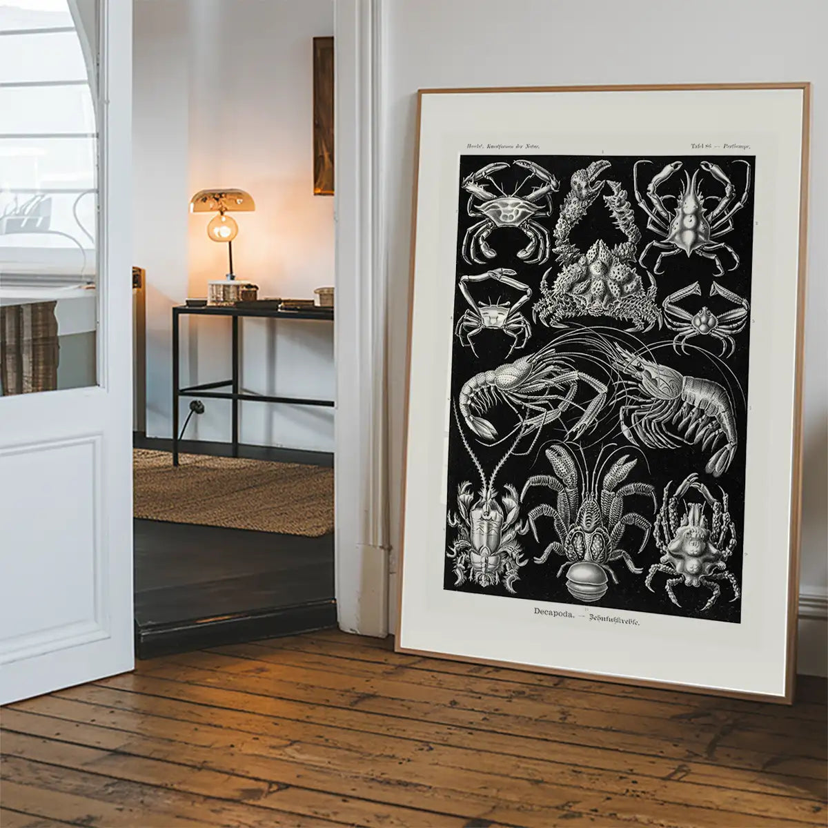 Crabs Black & White Illustration Print