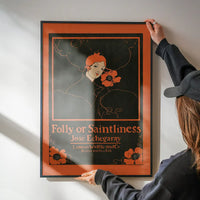 Folly or Saintliness vintage poster of a woman by Ethel Reed