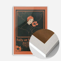 Folly or Saintliness vintage poster of a woman by Ethel Reed