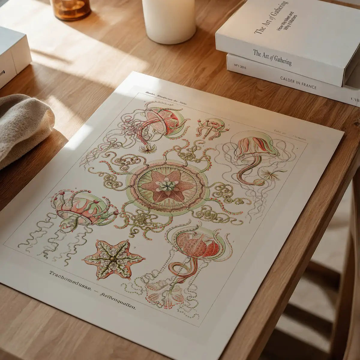 Jellyfish Trachomedusae Vintage Illustration Print