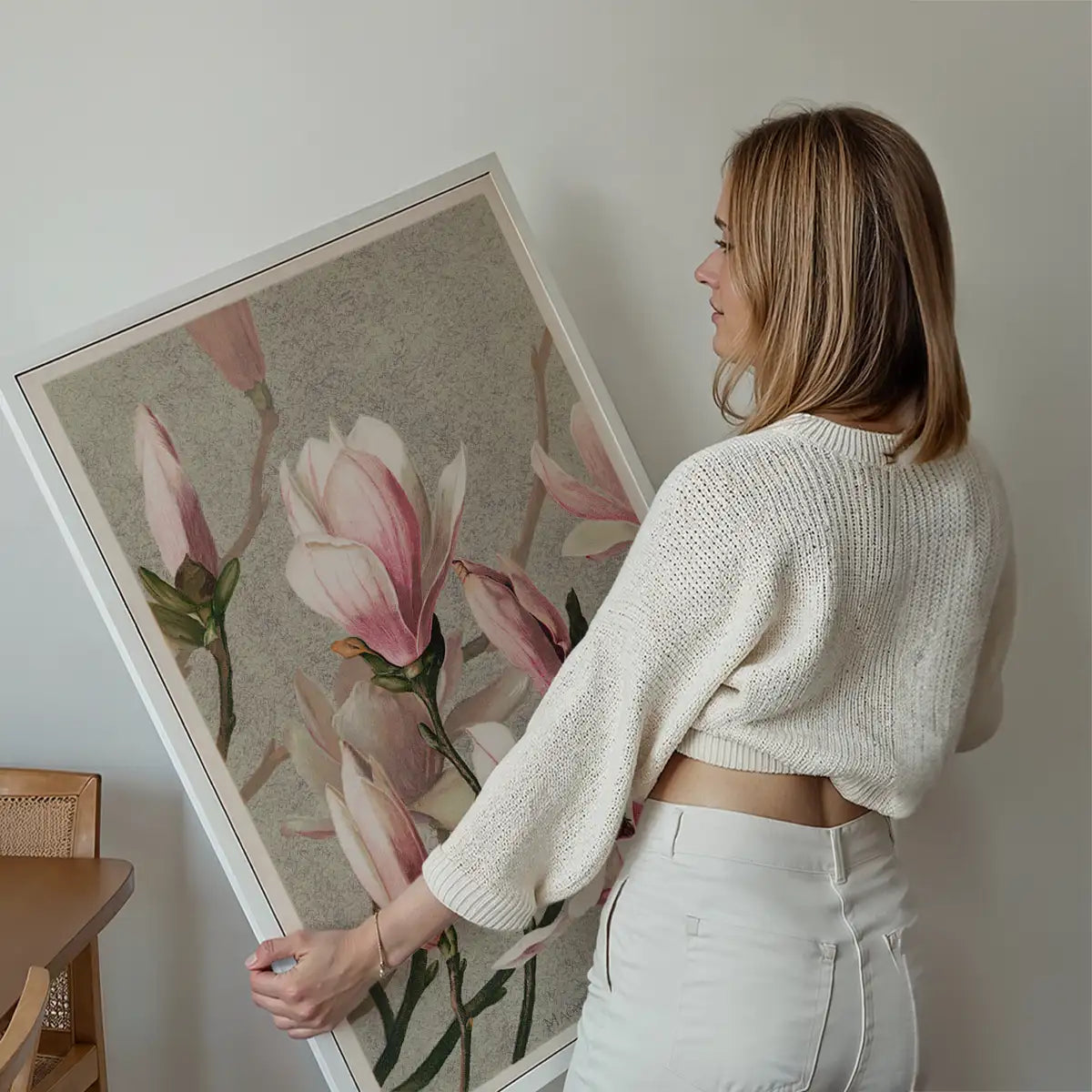 Magnolia by l Prang Flower Print