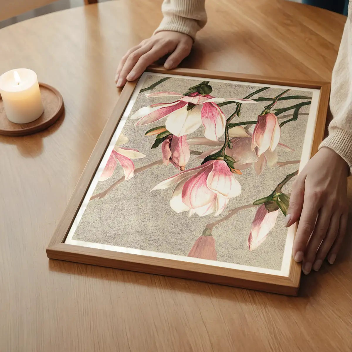Magnolia by l Prang Flower Print