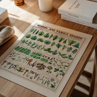 School and Family Charts - Leaves Stems Roots Flowers Diagram Print