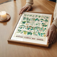 School and Family Charts - Uses of Plants Botanical Print