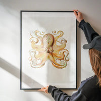 Vintage Octopus Illustration Print