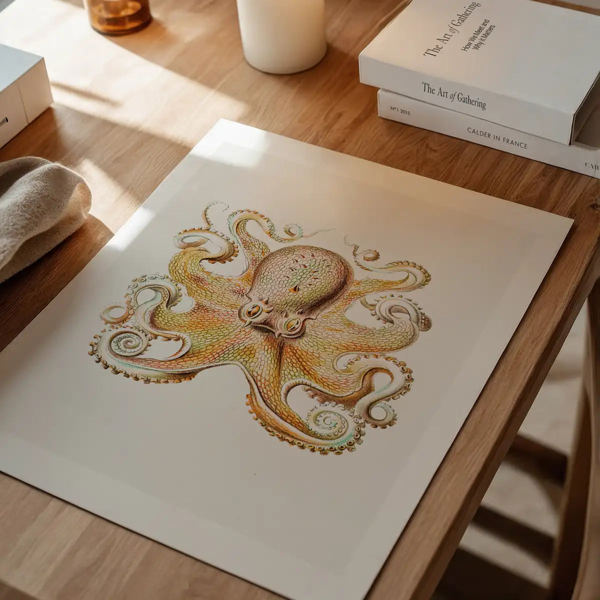 Vintage Octopus Illustration Print
