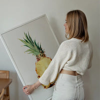 Vintage Half Pineapple Fruit Illustration Print