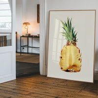 Vintage Half Pineapple Fruit Illustration Print