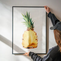 Vintage Half Pineapple Fruit Illustration Print