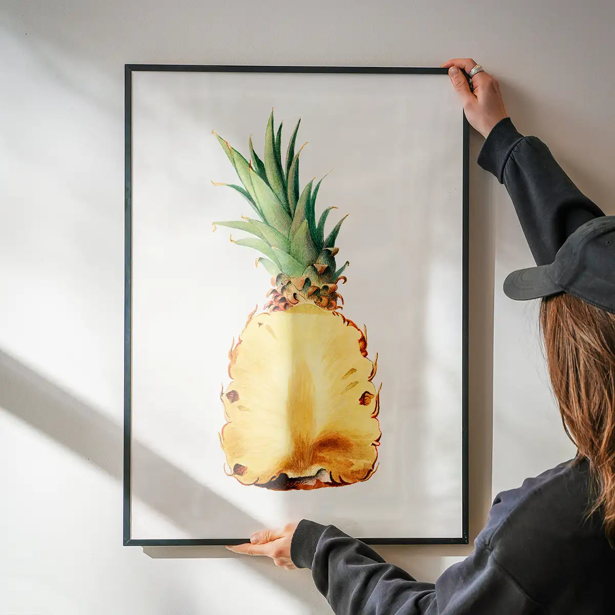 Vintage Half Pineapple Fruit Illustration Print