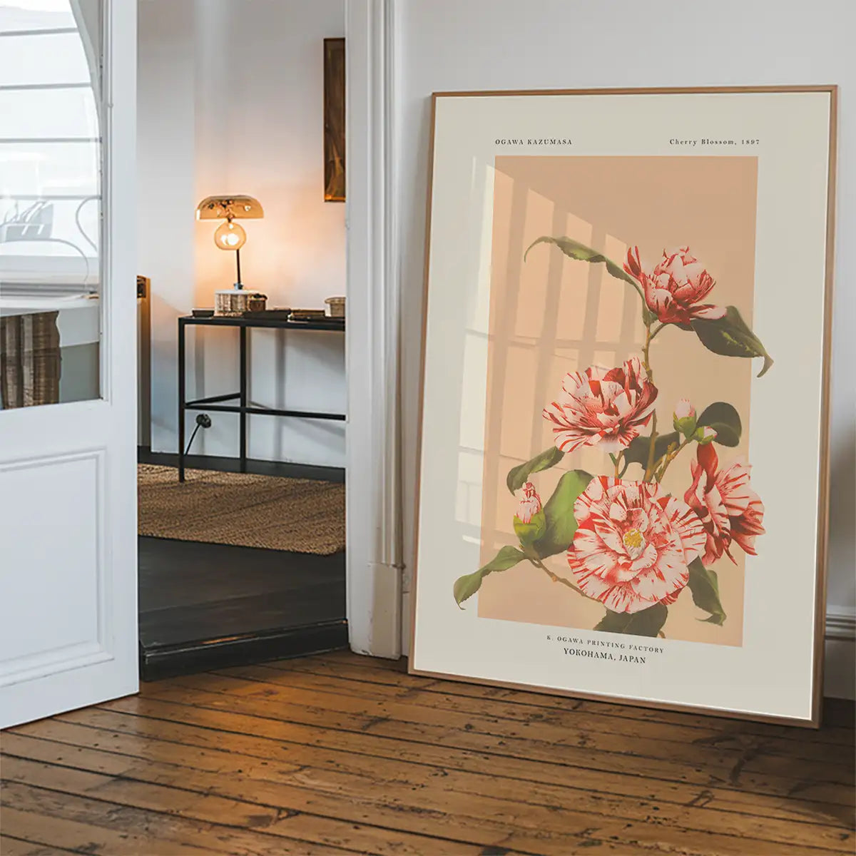 Striped Camellias Ogawa Kazumasa Flowers Print