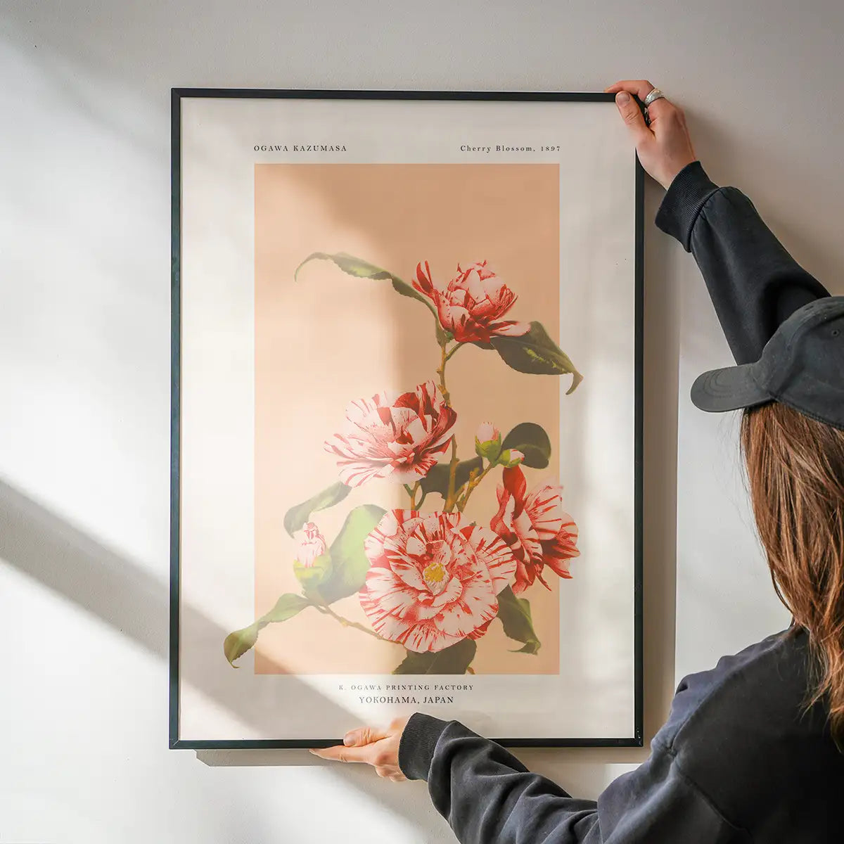 Striped Camellias Ogawa Kazumasa Flowers Print