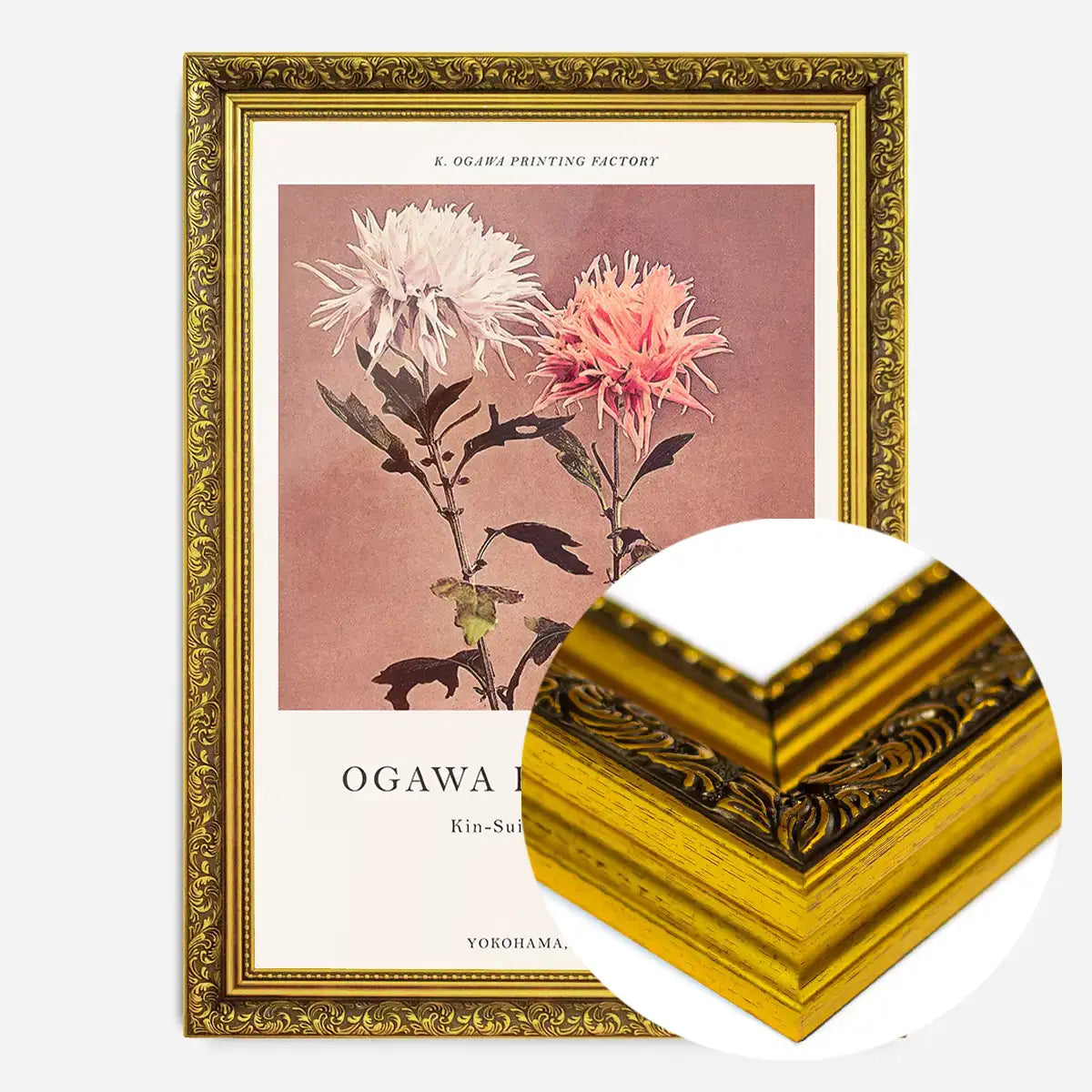 Kin-sui-ro Ogawa Kazumasa Japanese Flowers Print