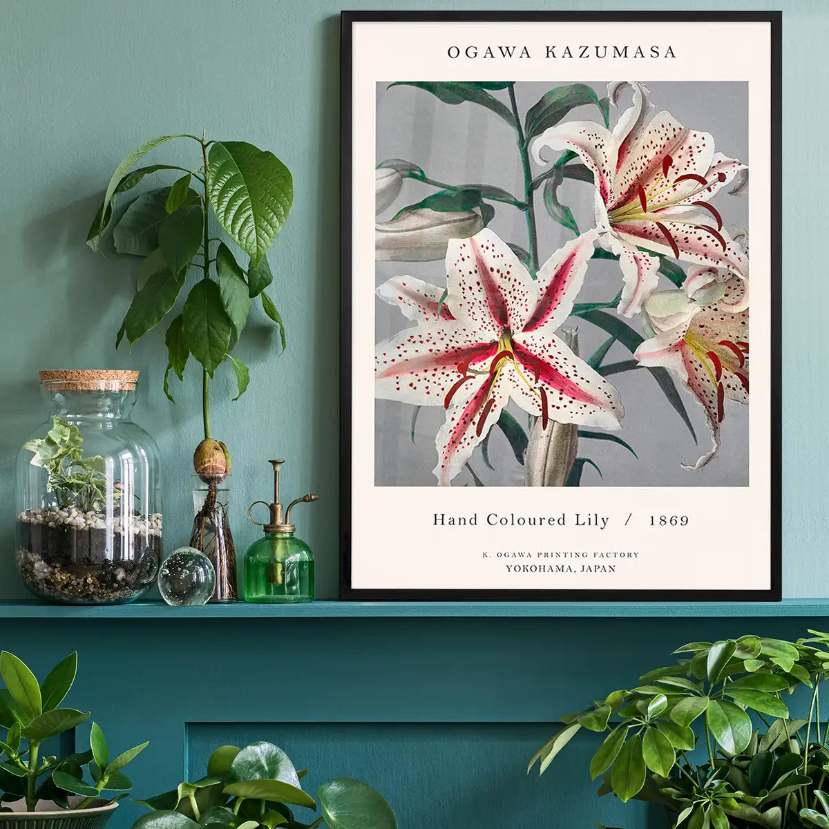 Japanese Flowers Ogawa Kazumasa Flowers Print