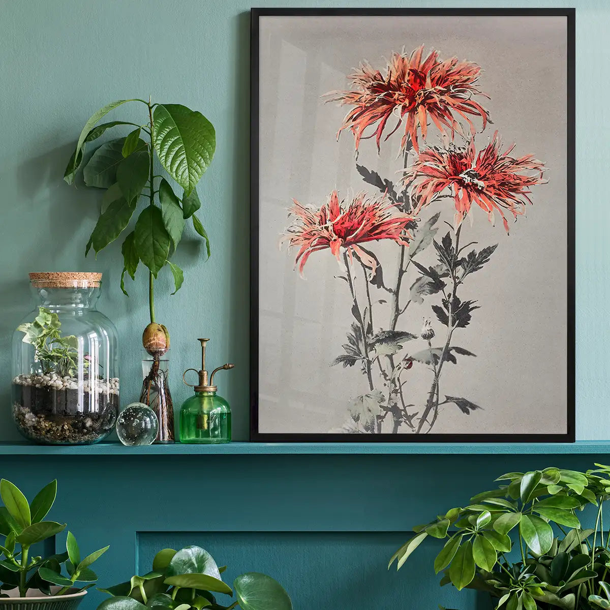 Kin-shi-shi Ogawa Kazumasa Flowers Print