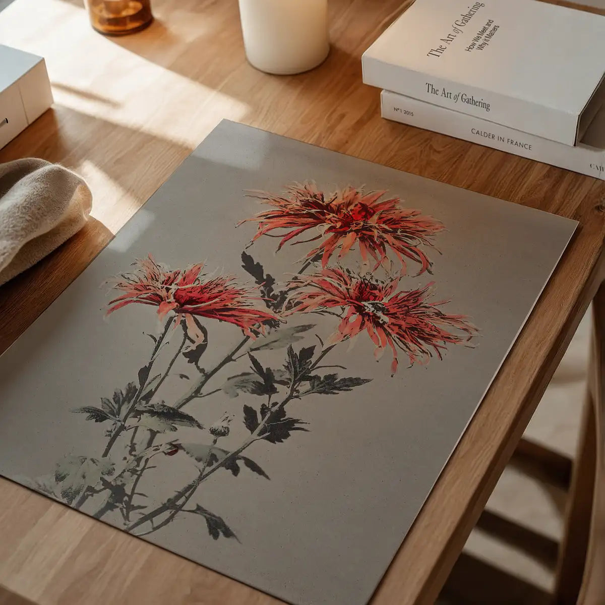 Kin-shi-shi Ogawa Kazumasa Flowers Print