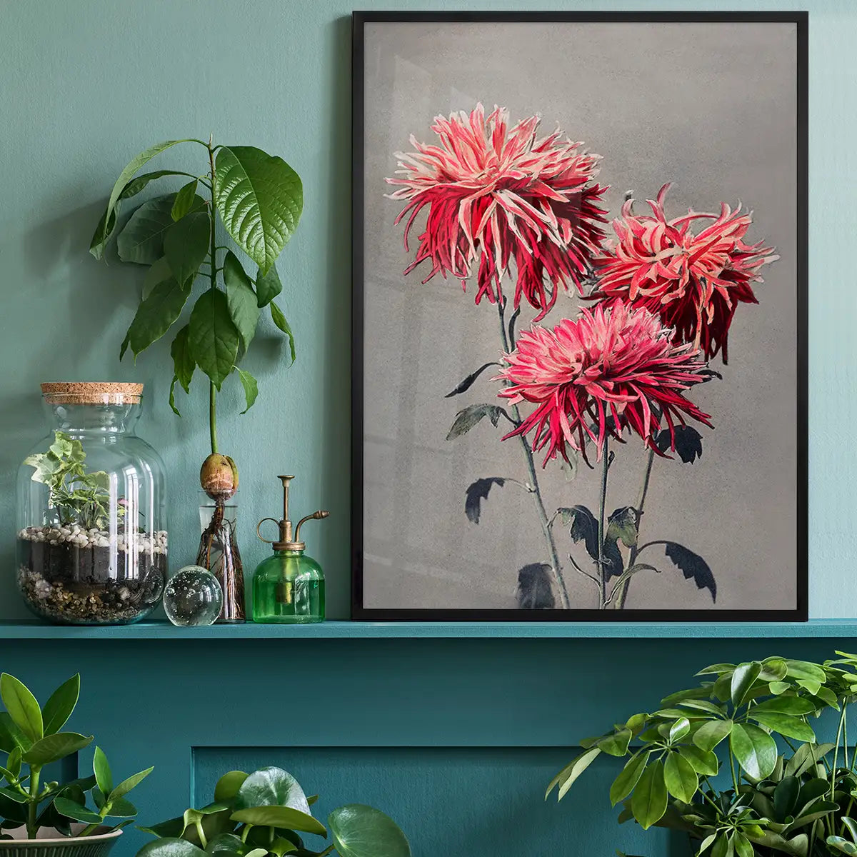 Asa-dsuma-bune Ogawa Kazumasa Flowers Print