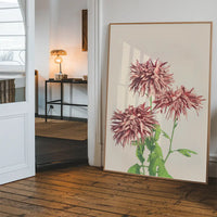 Three Pink Chrysanthemums Ogawa Kazumasa Flowers Print
