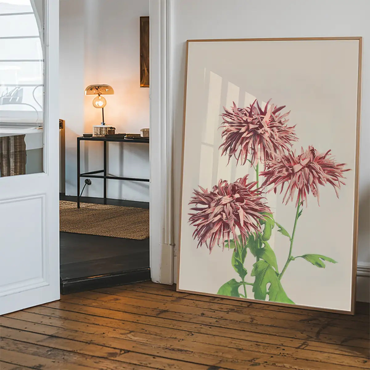 Three Pink Chrysanthemums Ogawa Kazumasa Flowers Print
