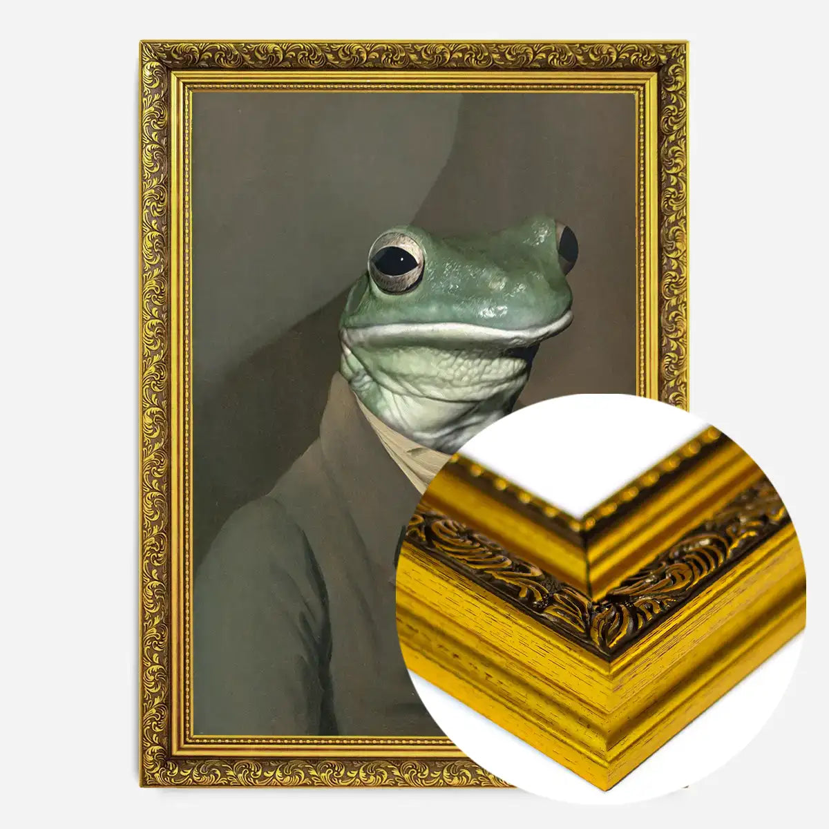 Frog Head Portrait Print