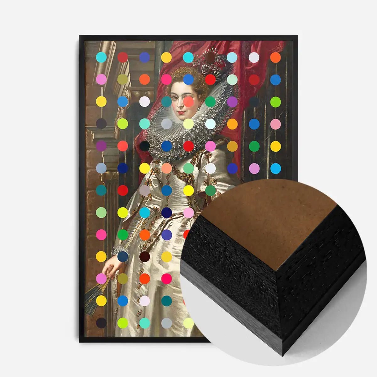 Modern Art Dots Portrait Altered Art Print 1