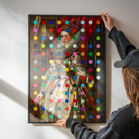 Modern Art Dots Portrait Altered Art Print 1