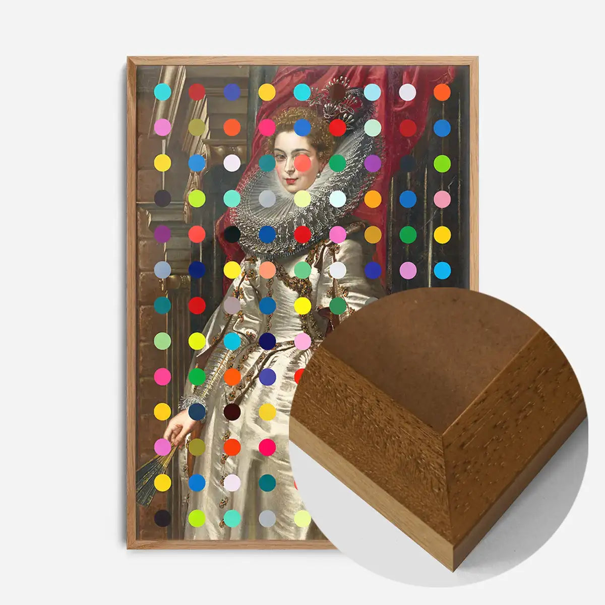 Modern Art Dots Portrait Altered Art Print 1