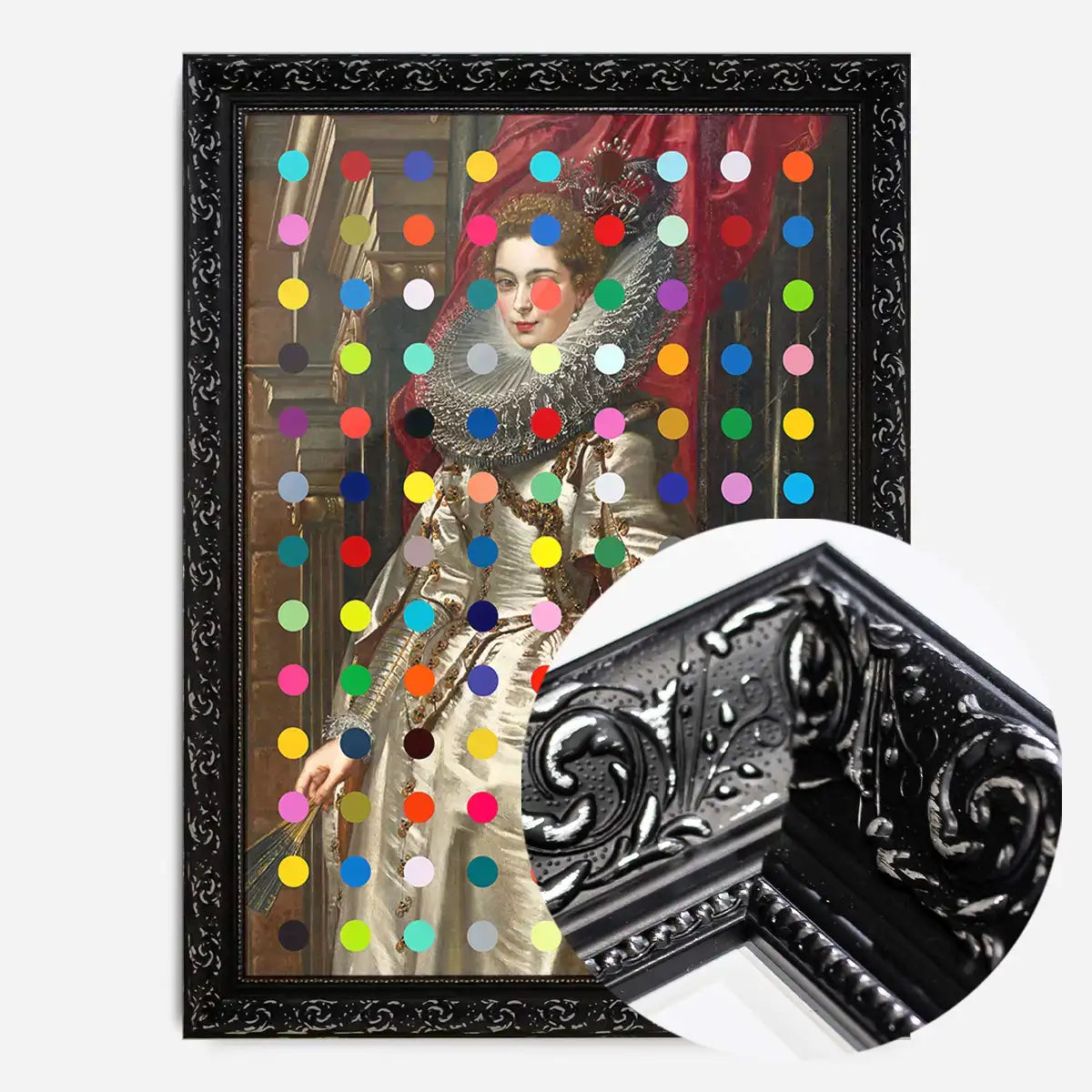 Modern Art Dots Portrait Altered Art Print 1