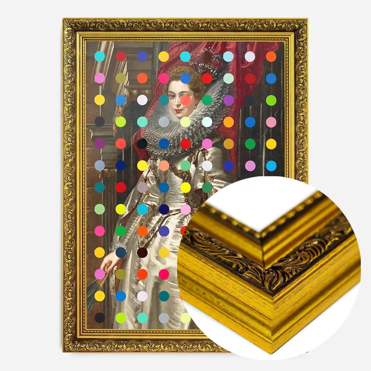 Modern Art Dots Portrait Altered Art Print 1