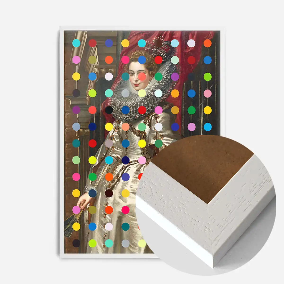 Modern Art Dots Portrait Altered Art Print 1