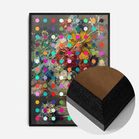 Modern Art Dots Flowers Altered Art Print