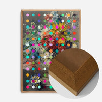 Modern Art Dots Flowers Altered Art Print