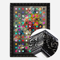 Modern Art Dots Flowers Altered Art Print