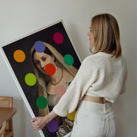 Dots Portrait Altered Art Print 2