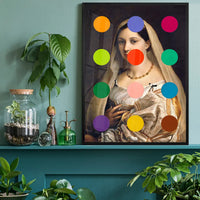 Dots Portrait Altered Art Print 2