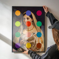 Dots Portrait Altered Art Print 2