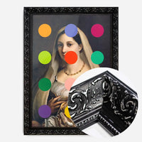 Dots Portrait Altered Art Print 2