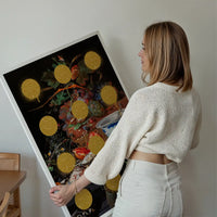 Gold Glitter Dots Still Life Print