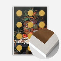 Gold Glitter Dots Still Life Print