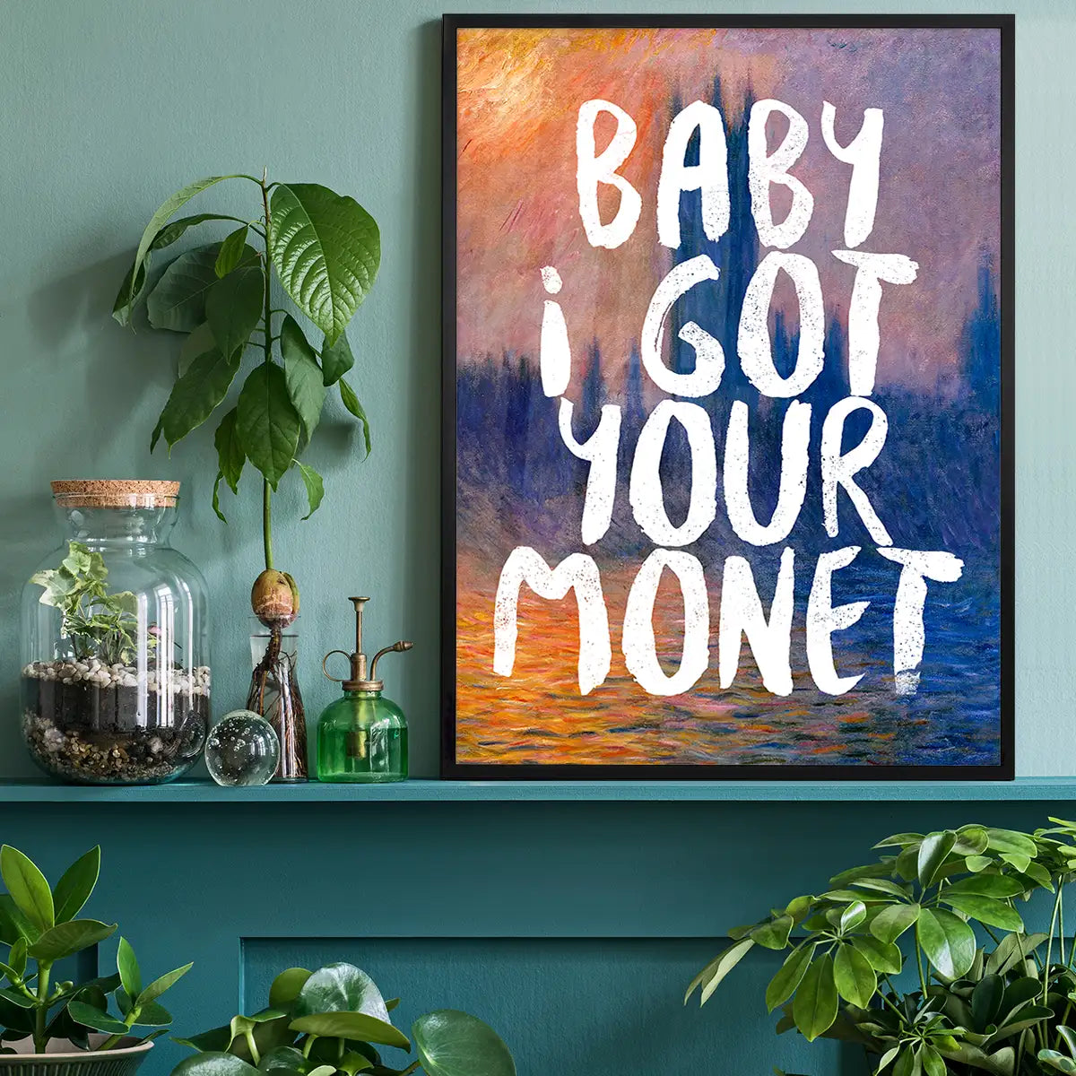 Baby I got your Monet Altered Art Print