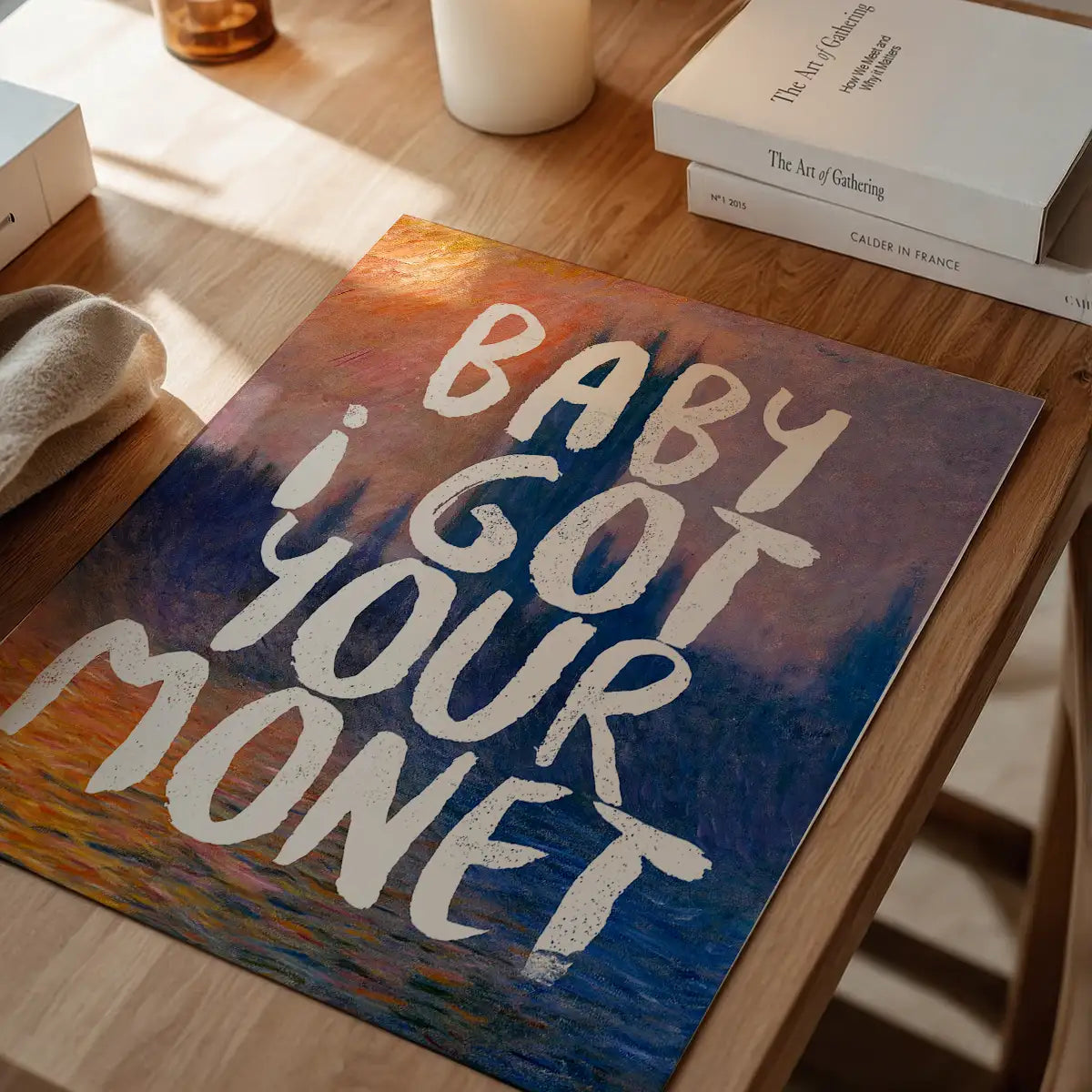 Baby I got your Monet Altered Art Print