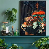 Fruits and lobster Vintage Print by Abraham Mignon
