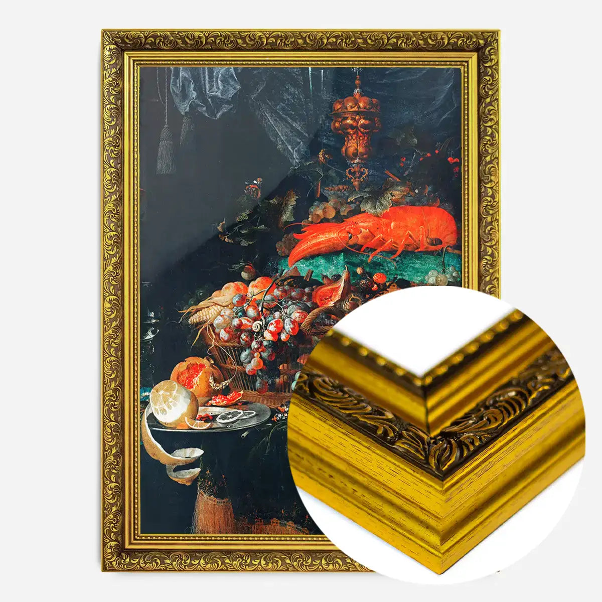 Fruits and lobster Vintage Print by Abraham Mignon