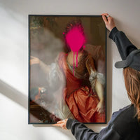 Spray Paint Face Altered Art Portrait Print 1