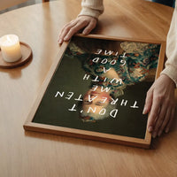 Don't Threaten Me With A Good Time Vintage Portrait Print