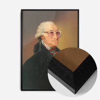 Sparkly Elton Glasses George Washington Portrait Print
