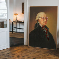 Sparkly Elton Glasses George Washington Portrait Print
