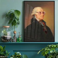 Sparkly Elton Glasses George Washington Portrait Print