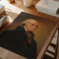 Sparkly Elton Glasses George Washington Portrait Print