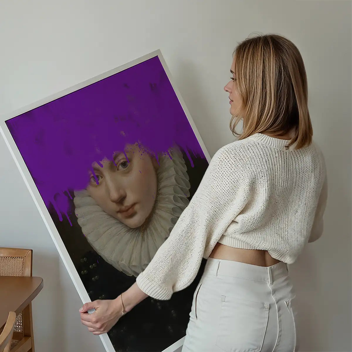 Graffiti Spraypaint Drips Portrait Print